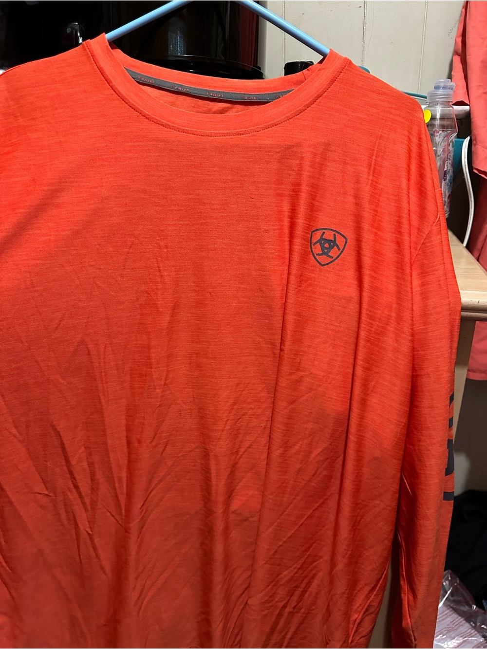 Ariat Men's Bright Orange Long Sleeve Performance Shirt